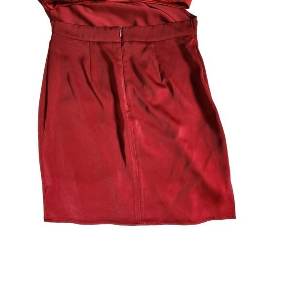 4SI3NNA Rust Burgundy CHAYANNE Color Block Sleeveless Mini Dress Sz S - Picture 6 of 12